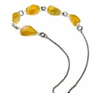 Chunky Citrine Gemstone Necklace